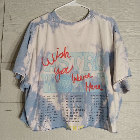 Travis Scott No Bystanders Astroworld 2019 Crop Tee Music Festival Tee T-shirt - Picture 7 of 12